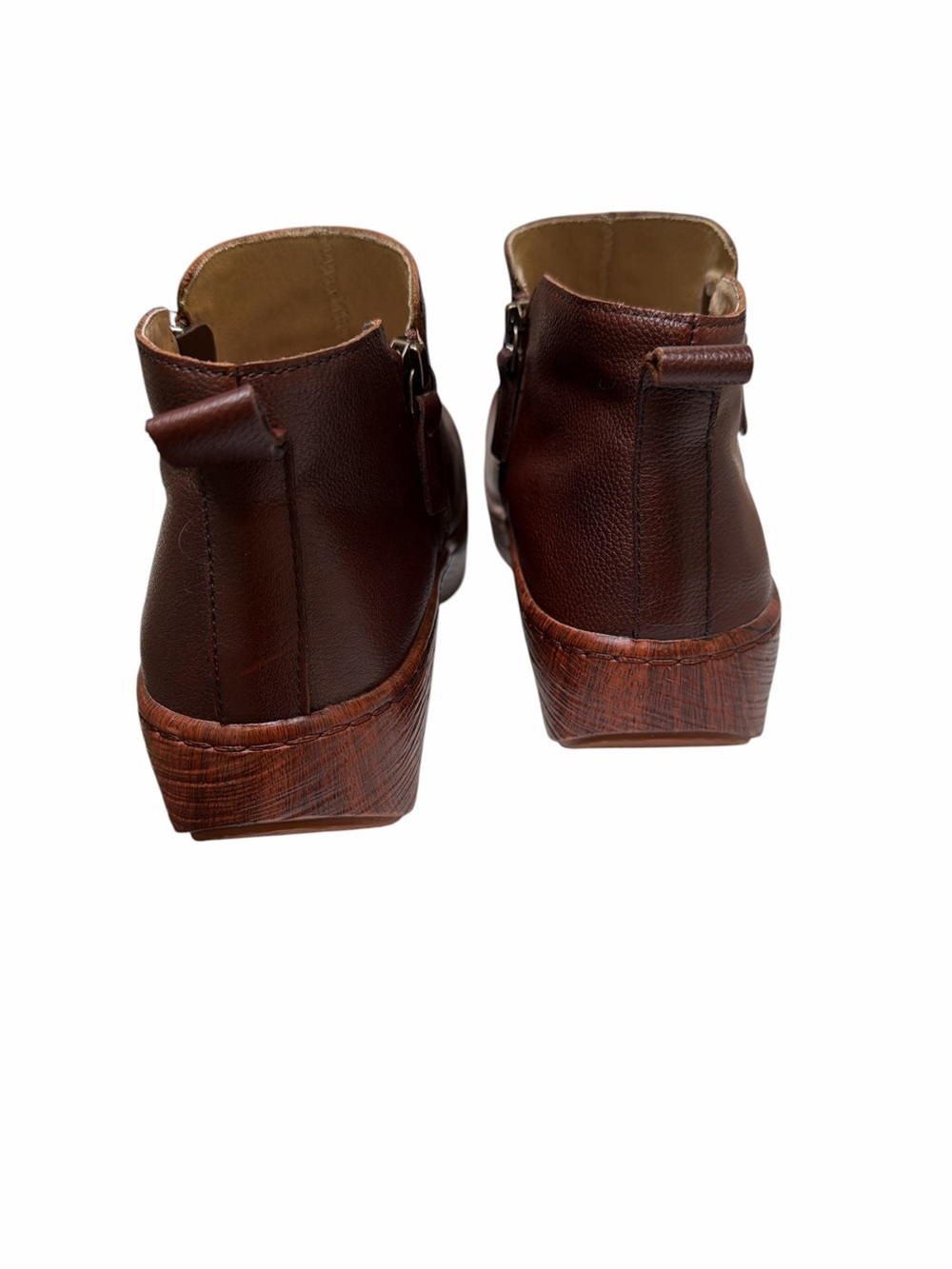Alegria Oak 6311 Leather Ankle Boots EU 38 Brown Comfort Wedge - Picture 10 of 14